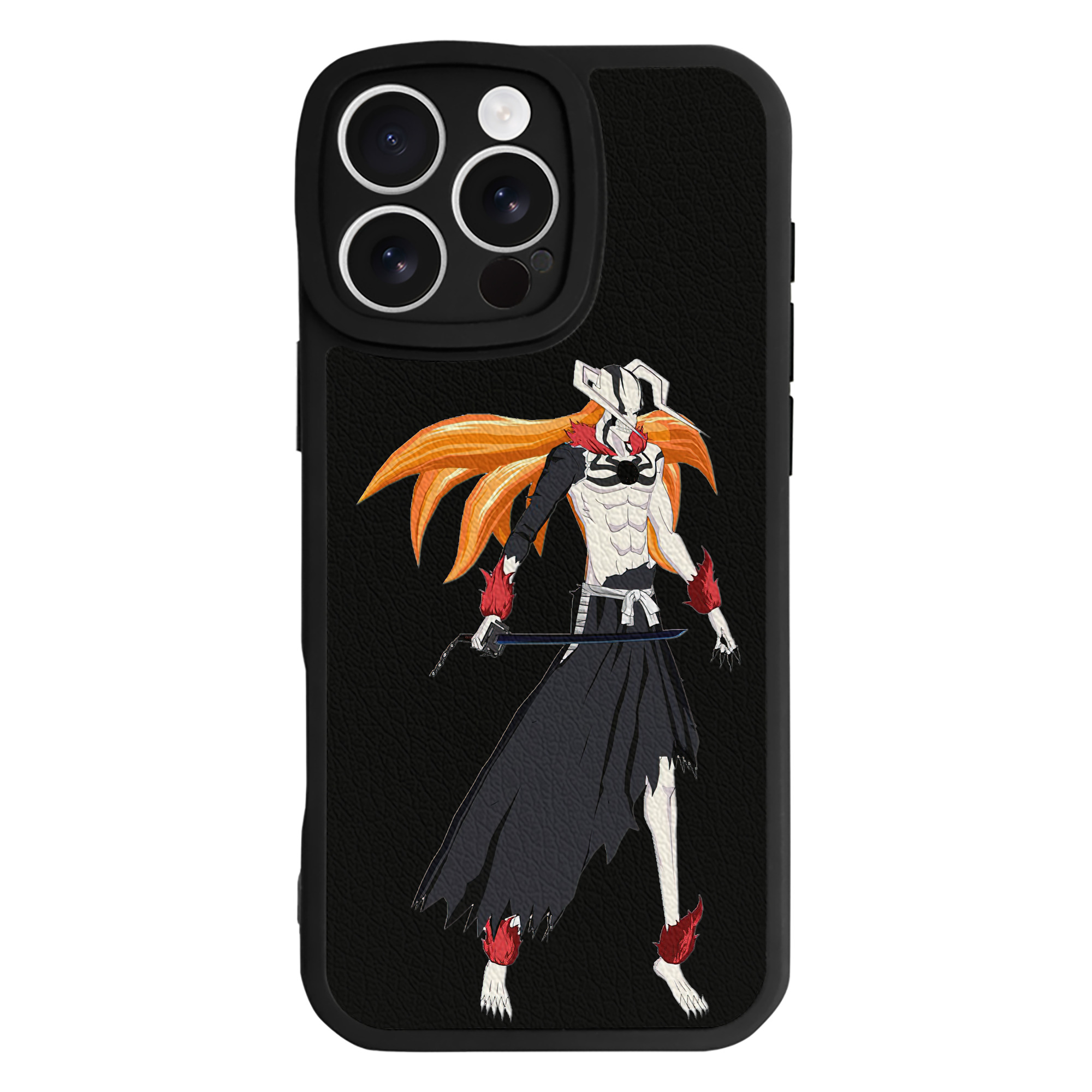 ブリーチ 黒崎一護（くろさき いちご）BLEACH Kurosaki Ichigo 【iPhone 16シリーズ対応】シリコンスマホケース（レザー調） 材質：シリコン